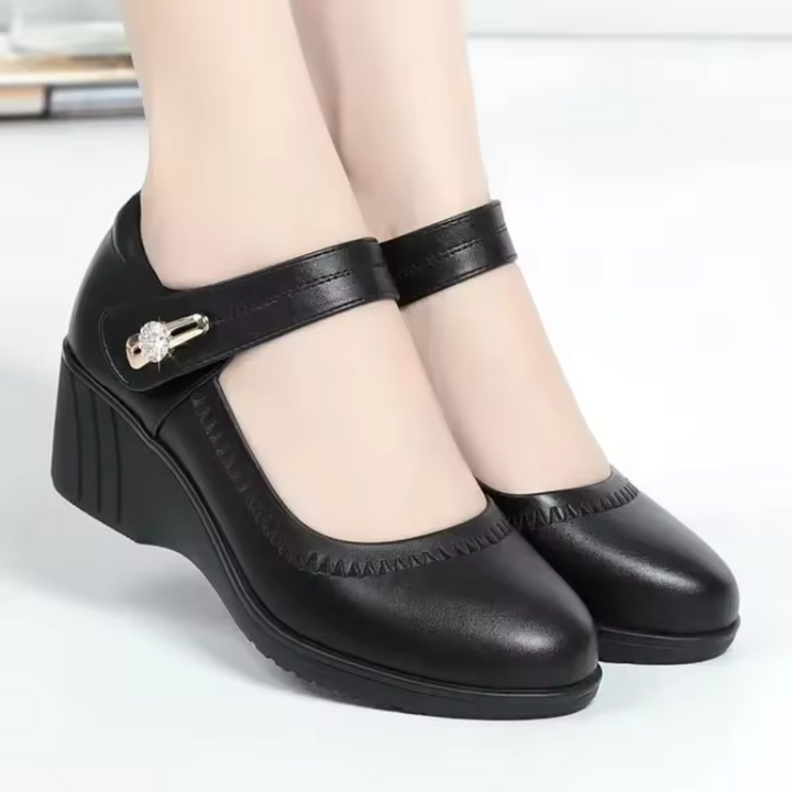 Marie - Strap Heels with Wedge Heel
