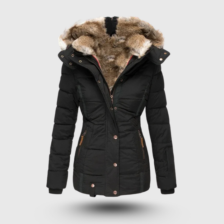 Hanne™ – Winter Jacket with Fluffy Collar and Slim Fit