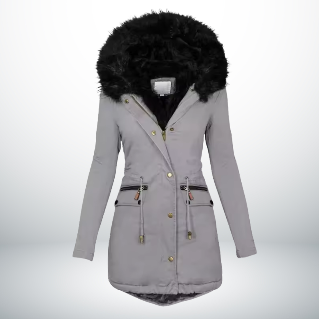 Zynro™ - Relaxed Mid-Length Winter Jacket with Hood and Soft Collar