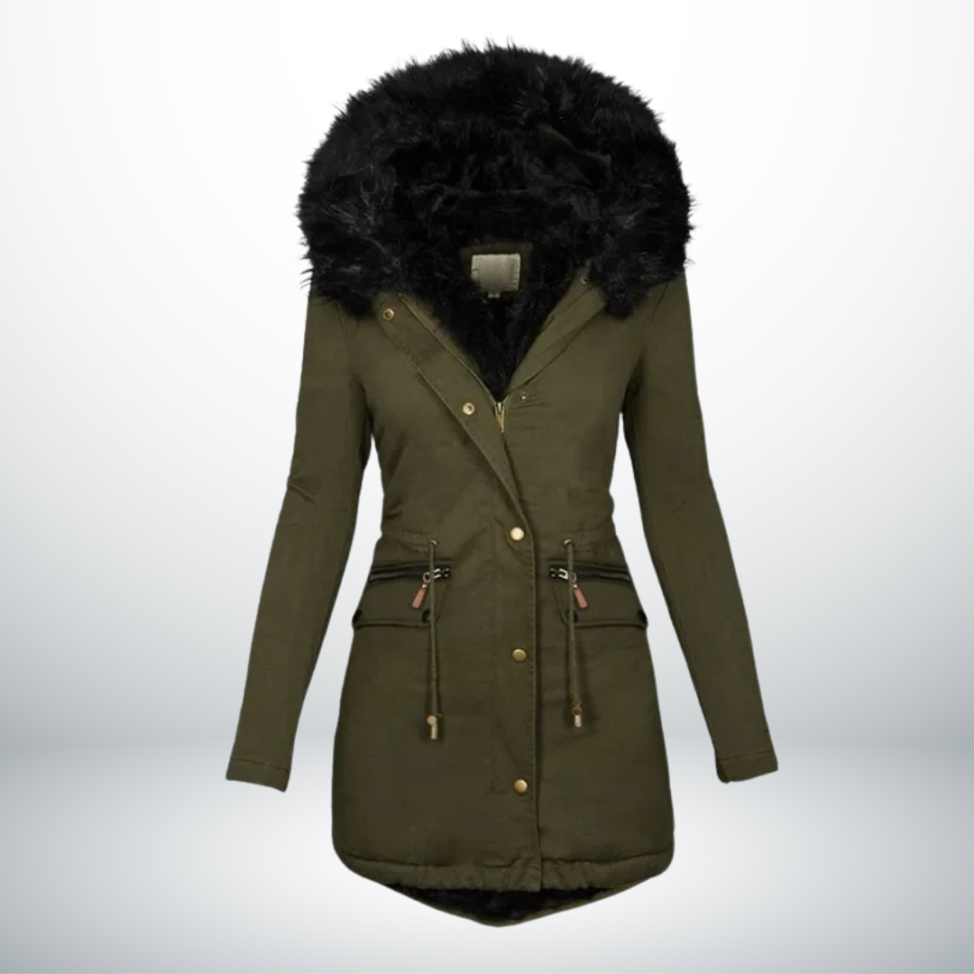 Zynro™ - Relaxed Mid-Length Winter Jacket with Hood and Soft Collar