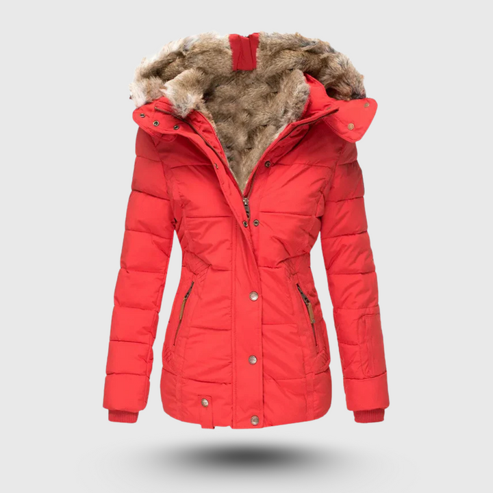 Hanne™ – Winter Jacket with Fluffy Collar and Slim Fit