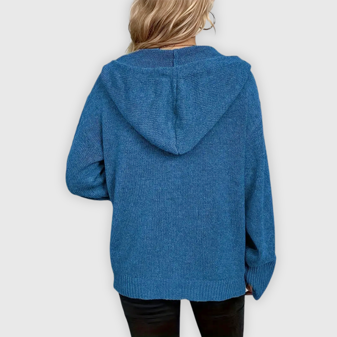 Chivana™ - Stylish & Chic Long Sleeve Hoodie with Button Placket