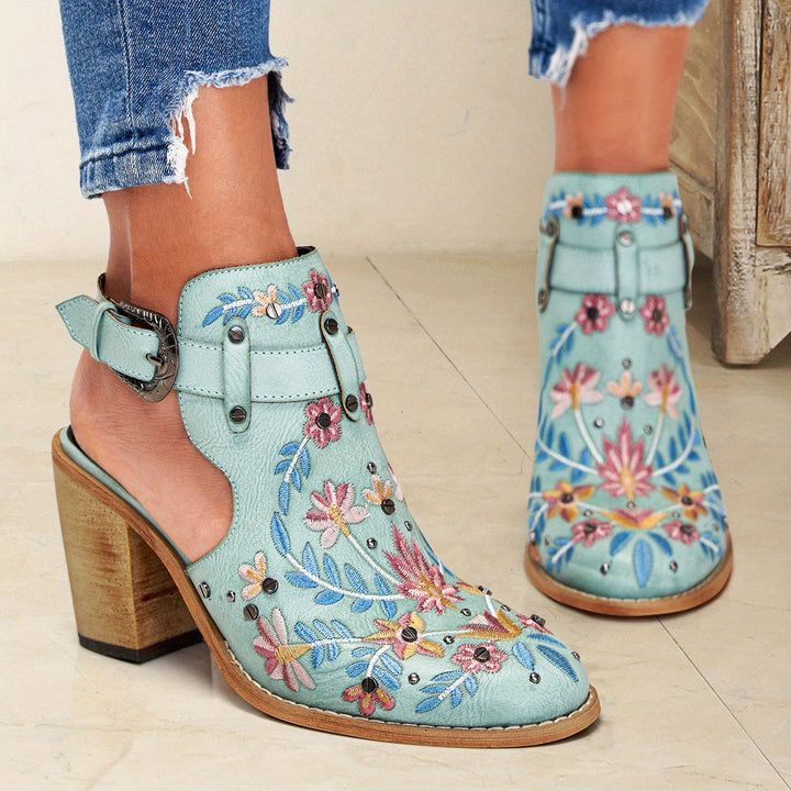 Rosine | Vintage Floral Ankle Boots