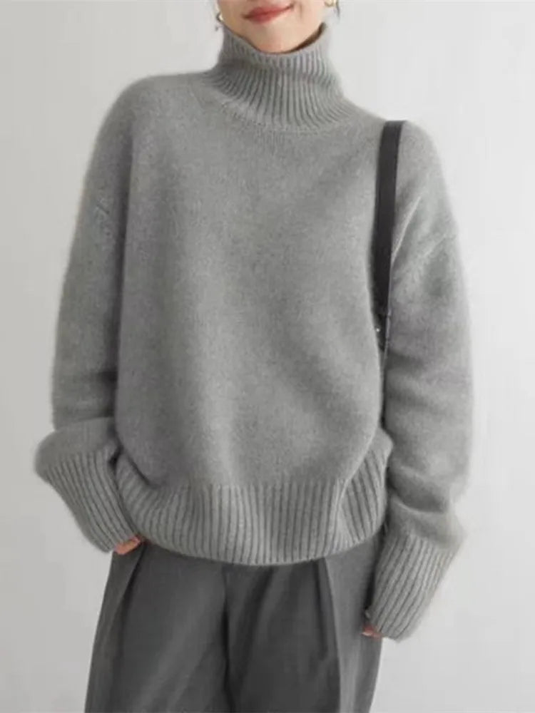 Isabella - High Neck Cashmere Jumper