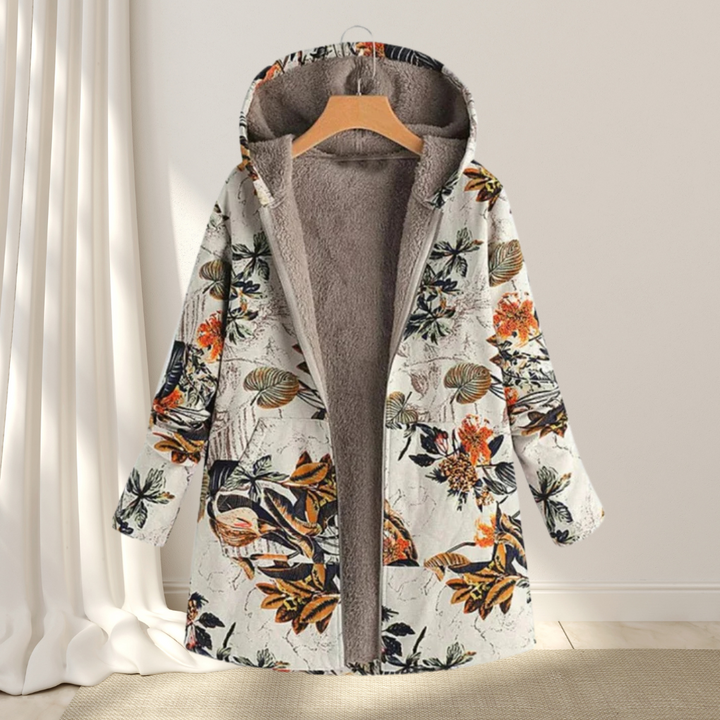 Fleural™ - Stylish Floral Fleece Jacket