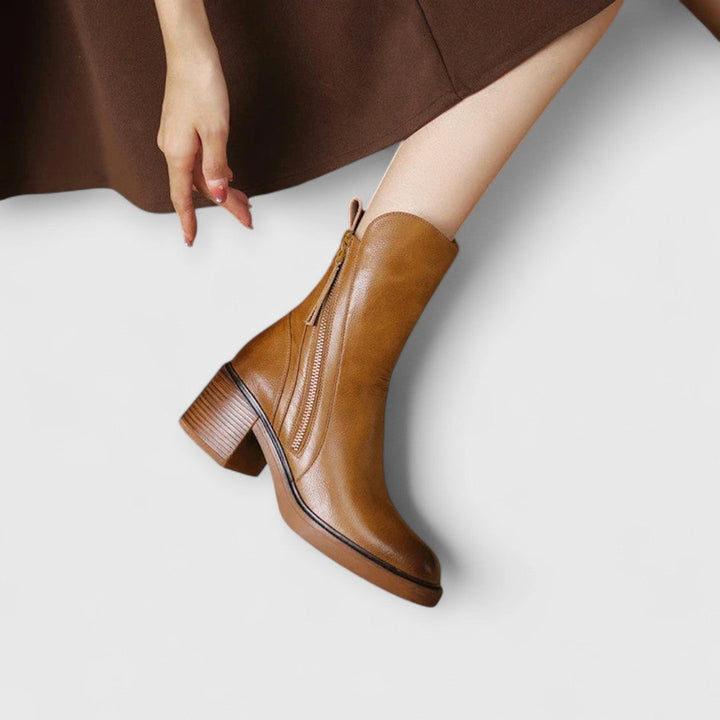 SERENE | Elegant Block Heeled Ankle Boots