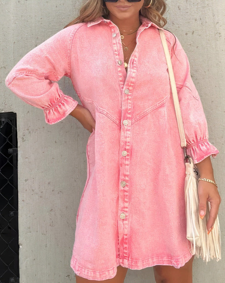 Gayelle | Denim Dress Shirt Long Sleeve