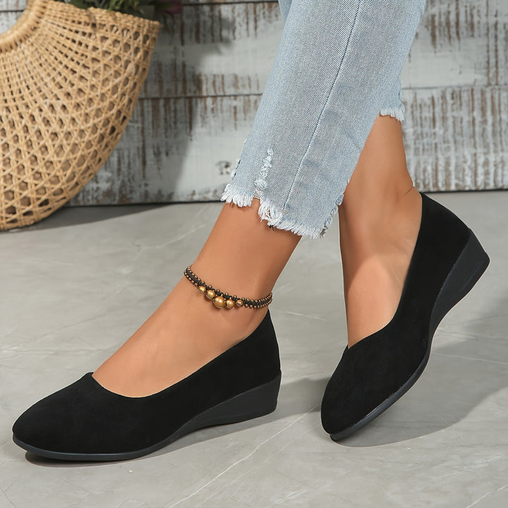 Eliane – Comfortable flats with wedge heels