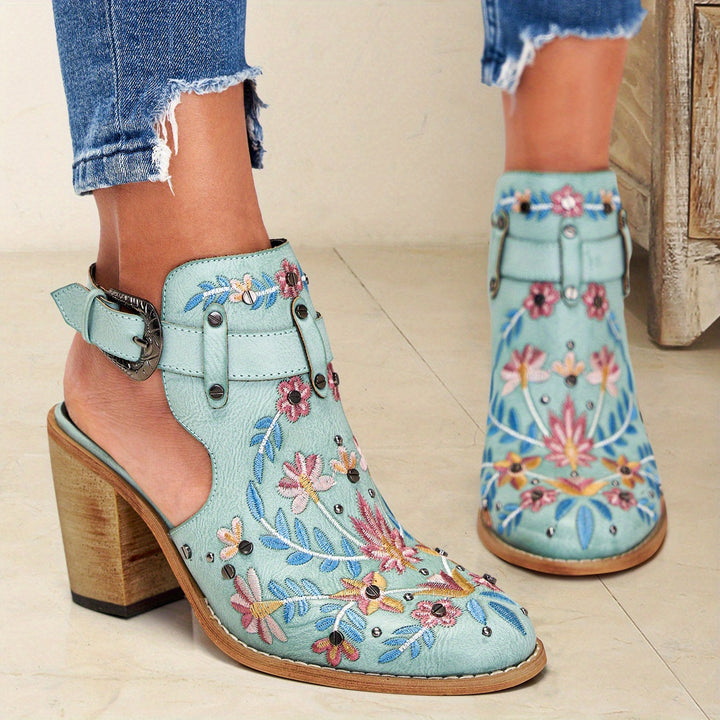Rosine | Vintage Floral Ankle Boots