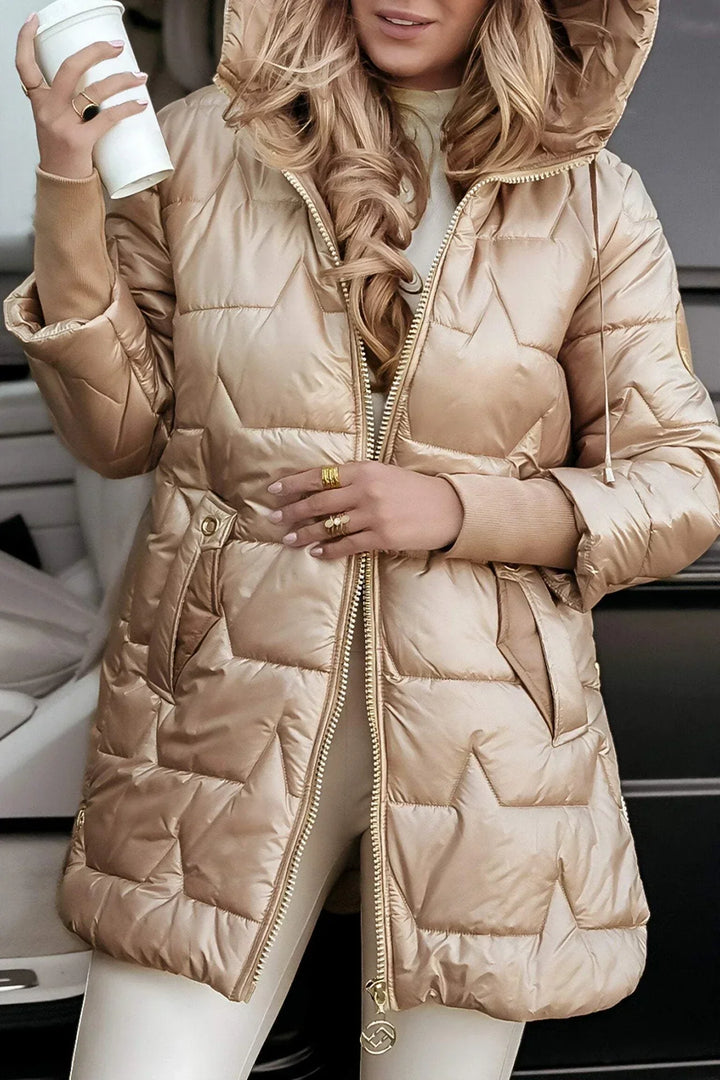 Clara - Elegant Winter Coat with Hood and Padding